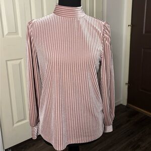 Cable & Gauge Pink Striped Blouse
